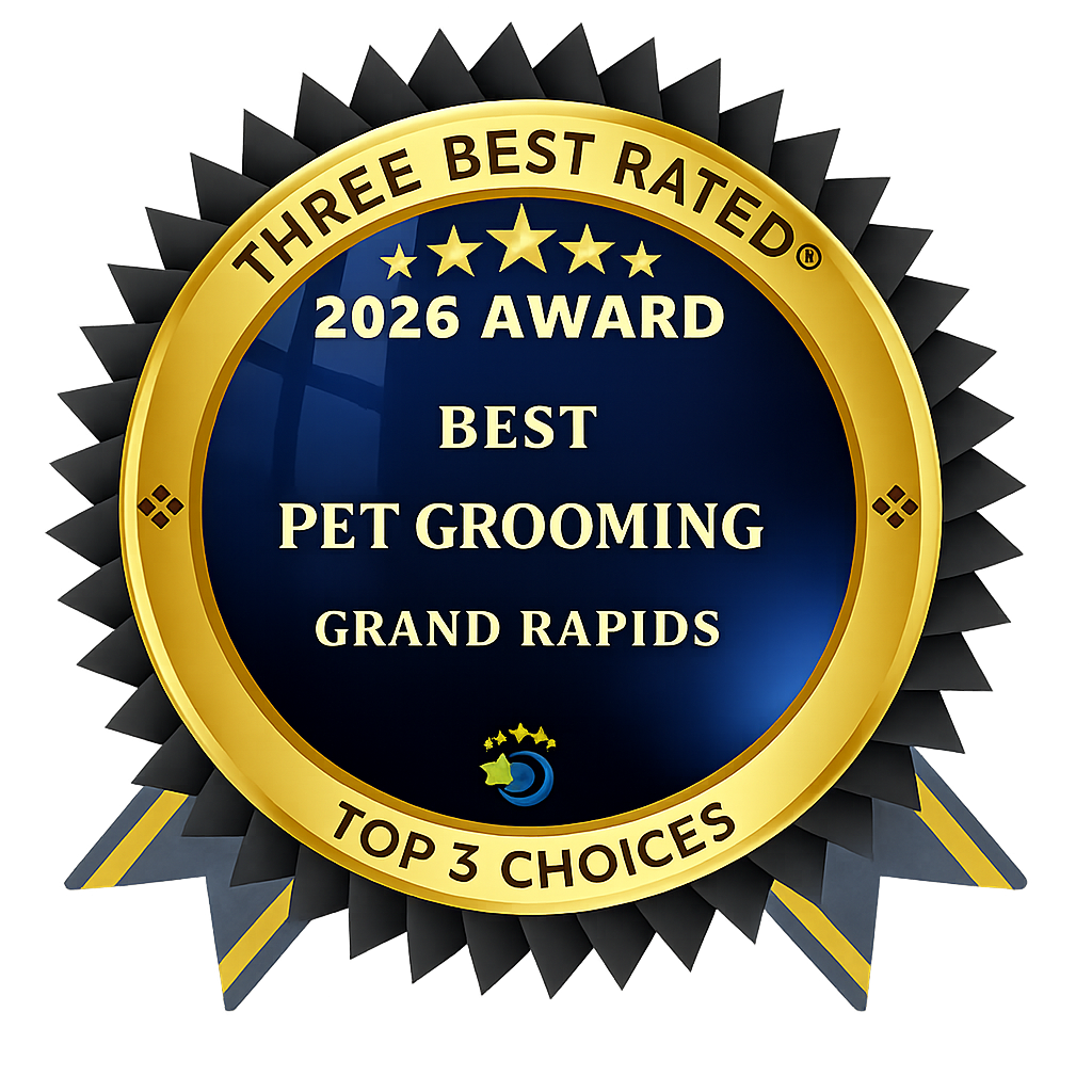 VIP Pet Grooming Salon named a 2026 Three Best Rated pet grooming award winner in Grand Rapids, Michigan.