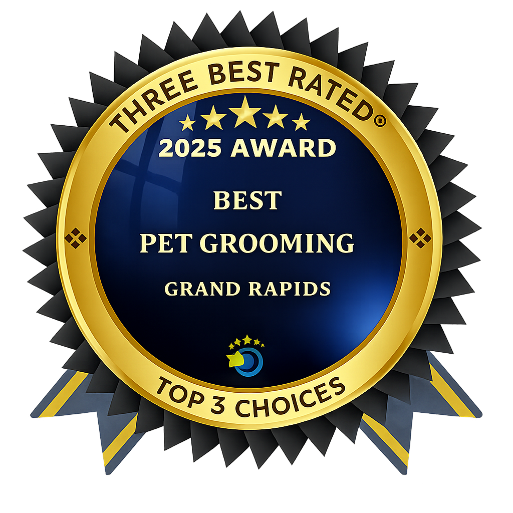 VIP Pet Grooming Salon named a 2025 Three Best Rated pet grooming award winner in Grand Rapids, Michigan.